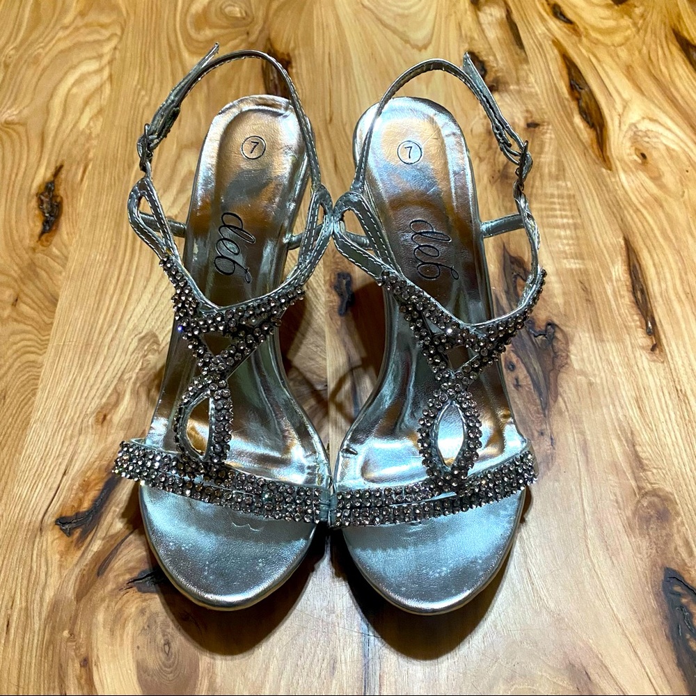 Silver Rhinestone Formal Heels 💎